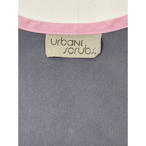 URBANE SCRUBS Short Sleeve Scrub Top Medium (41"42") Grey Nurse Uniforms Medical - Picture 4 of 12